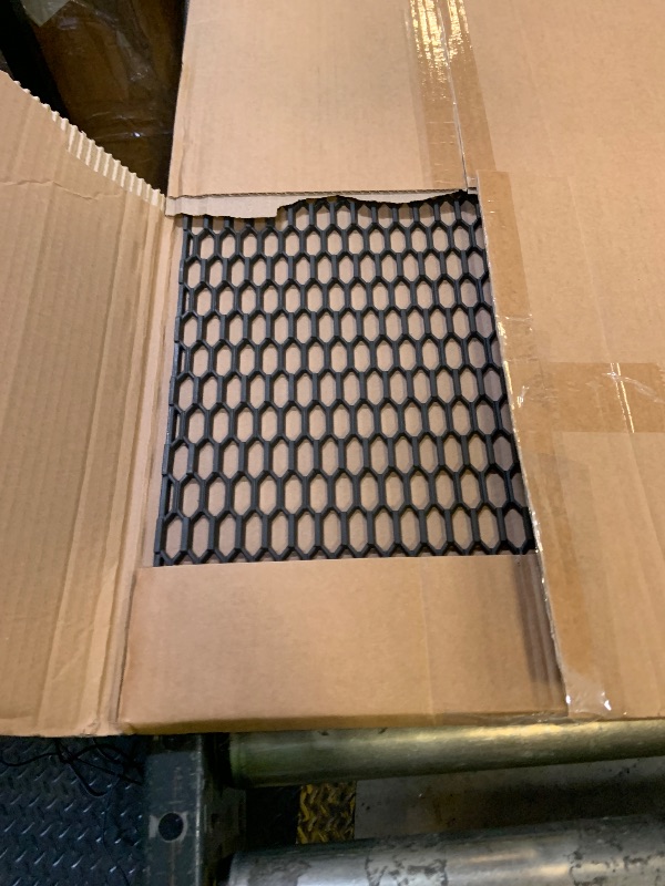Photo 1 of AggAuto 47"x16" ABS Plastic Universal Car Grill Mesh, Automotive Grille Insert Bumper Honeycomb Hole 10x25mm Hex Grids Black