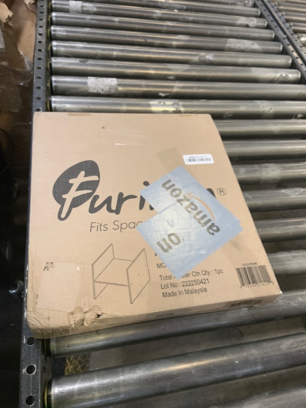 Photo 1 of Furinno Cubicle Cube Insert, H-Shelf Cube Organizer, Fits into Furinno Extra Thick Cubes, for Organizers and Storage, Black Dark Oak (Does not fit IKEA Kallax Shelving)