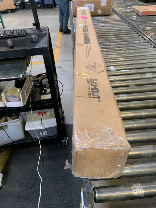 Photo 1 of **INCOMPLETE** SAMOUT Vehicle Awning, 8.2ft x 270 Degree, Rooftop Pullout Ripstop UPF50+ Side Awning, Reinforced Hinges & Poles for Jeep/SUV/Truck/Van