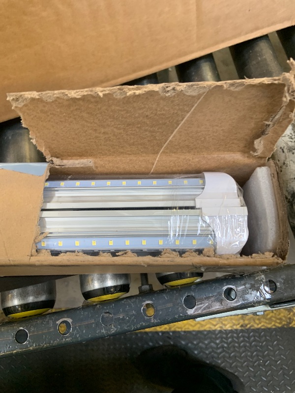 Photo 1 of **DAMAGE, SEE NOTES** SHOPLED 8FT LED Shop Light, 90W 11700LM 6000K Cool White, Super Bright 300° D-Shape, Linkable T8 Tube Light Fixtures, 4 Pack 8 Foot LED Lights for Garage, Warehouse, Workshop