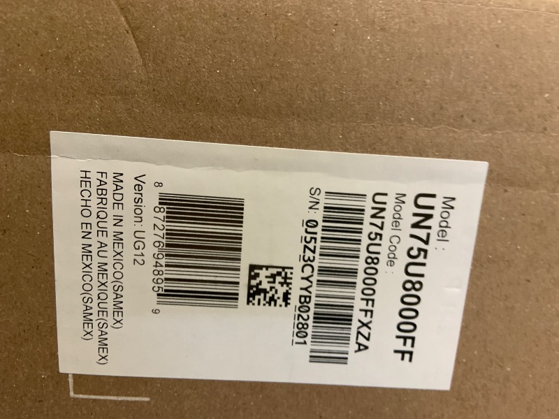 Photo 1 of *SEE CLERK NOTES* Samsung 75-Inch Class Crystal UHD U8000F 4K Smart TV (2025 Model) Endless Free Content, Crystal Processor 4K, MetalStream Design, Knox Security, Alexa Built-in