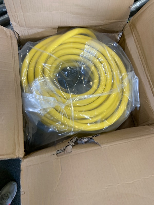 Photo 1 of YOMILINK 100 Feet 50 Amp RV/Generator Cord, 100% Copper Wire, NEMA 14-50P to SS2-50R Twist Lock, Newly Designed 90°Grip Handle, 6/3+8/1 Gauge STW Wire