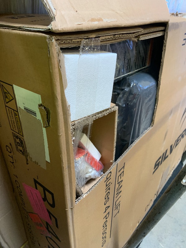 Photo 1 of Silverback 60" Height Adjustable In-Ground Basketball Hoop with Tempered Glass Backboard, Pro-Style Breakaway Rim, Pole and Backboard Pad