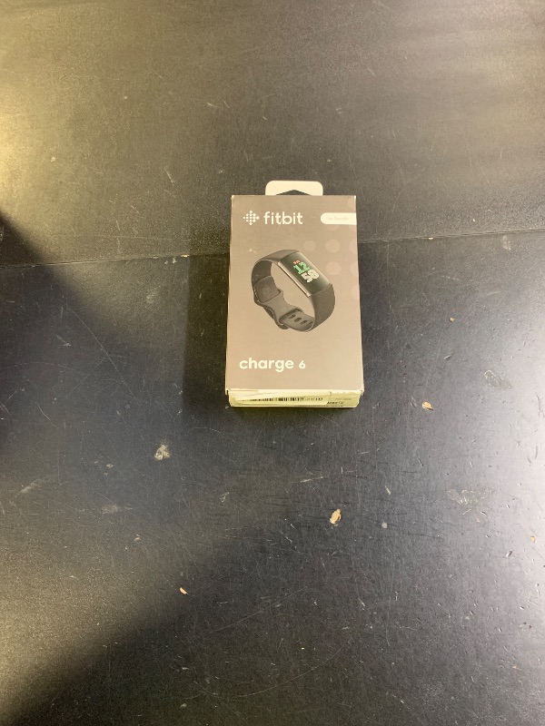 Photo 1 of Fitbit Charge 6 Fitness Tracker with Google apps, Heart Rate on Exercise Equipment, 6-Months Premium Membership Included, GPS, Health Tools and More, Obsidian/Black, One Size (S & L Bands Included)