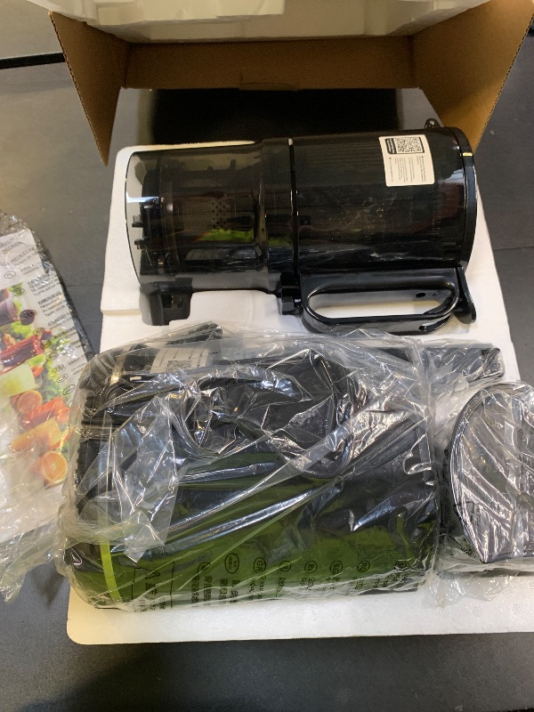 Photo 1 of Cold Press Juicer, 5.8" Extra Large Feed Chute, Aeitto Masticating Juicer Machines, Easy to Clean wiht Brush, Fit Whole Vegetables & Fruits, Professional juice maker, Self Feeding, High Juice Yield