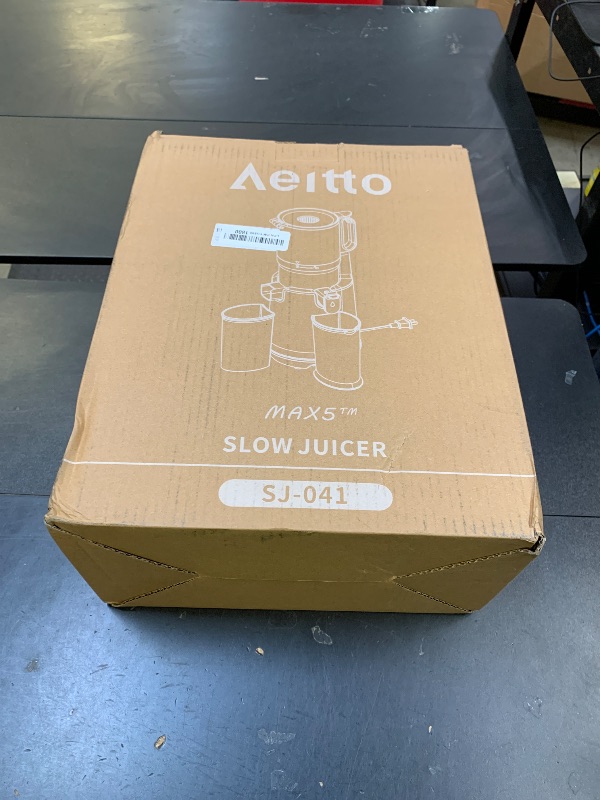 Photo 1 of Cold Press Juicer, 5.8" Extra Large Feed Chute, Aeitto Masticating Juicer Machines, Easy to Clean wiht Brush, Fit Whole Vegetables & Fruits, Professional juice maker, Self Feeding, High Juice Yield