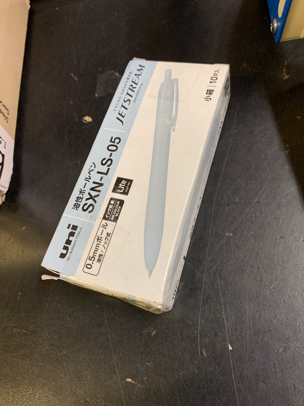 Photo 1 of ???? Uni Jetstream Single Ballpoint Pen, Equipped with 0.5mm Lite Touch Ink (Black), Light Blue, SXNLS05.8, Set of 10