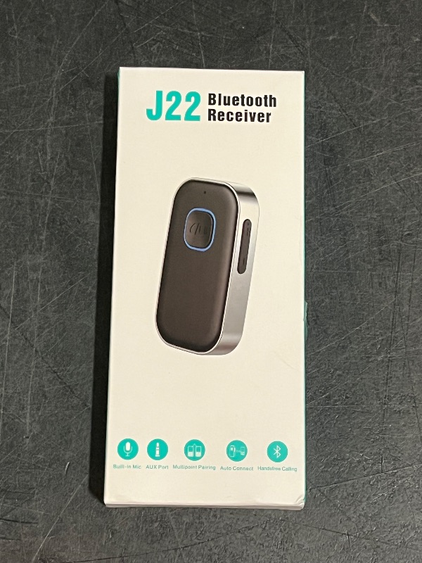 Photo 1 of COMSOON Bluetooth Receiver for Car, Noise Cancelling 3.5mm AUX Bluetooth Car Adapter, Wireless Audio Receiver for Home Stereo/Wired Headphones, Hands-Free Call, 16H Battery Life - Black+Silver