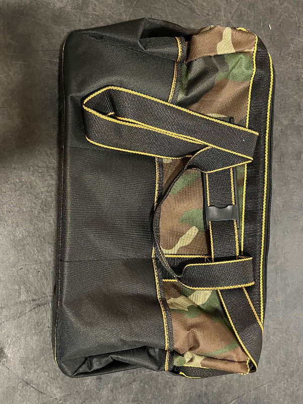 Photo 1 of Heavy Duty Tool Bag, Portable Pouch Organizer, Expandable Work Bag, Waterproof Fabric Storage, Multi Compartment Belt Tool Holder, Construction Carpenter Electrician Gear, Travel Garden Maintenance
