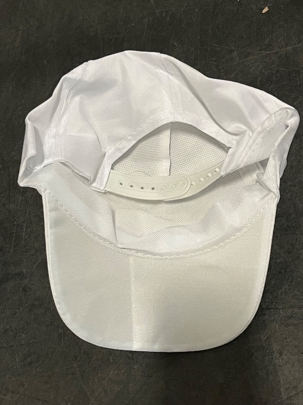 Photo 1 of 30 Pcs DIY Baseball Caps, White Painting Caps, Blank Adjustable Polyester Caps for Little Ones, Outdoor Sports Hats for Camp, Group Events, Craft Projects
