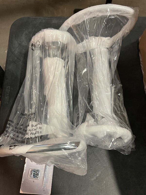 Photo 1 of Tov Furniture Reagan Adjustable Upholstered Stool (Black and Silver) -2 Pack