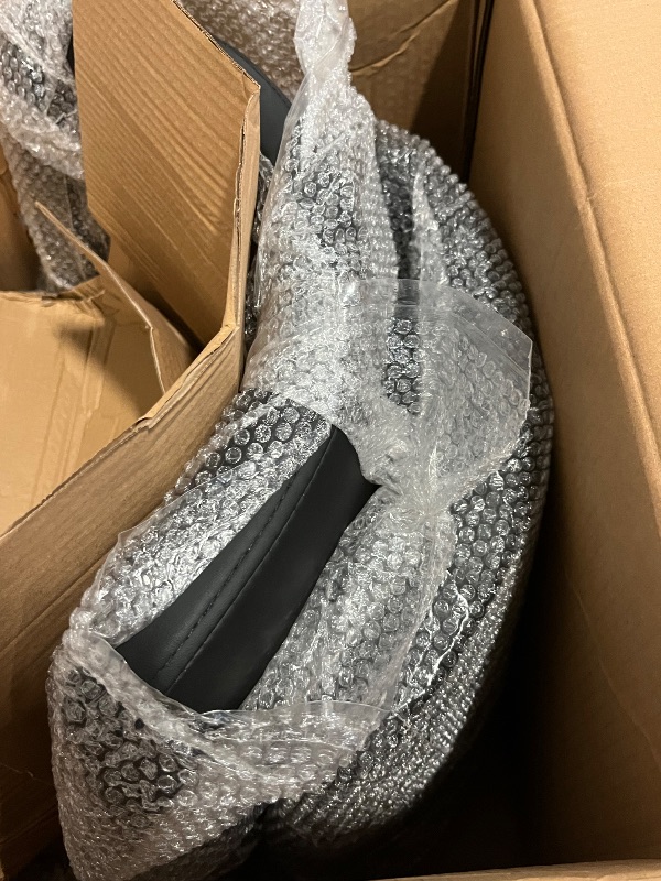 Photo 1 of Tov Furniture Reagan Adjustable Upholstered Stool (Black and Silver) -2 Pack