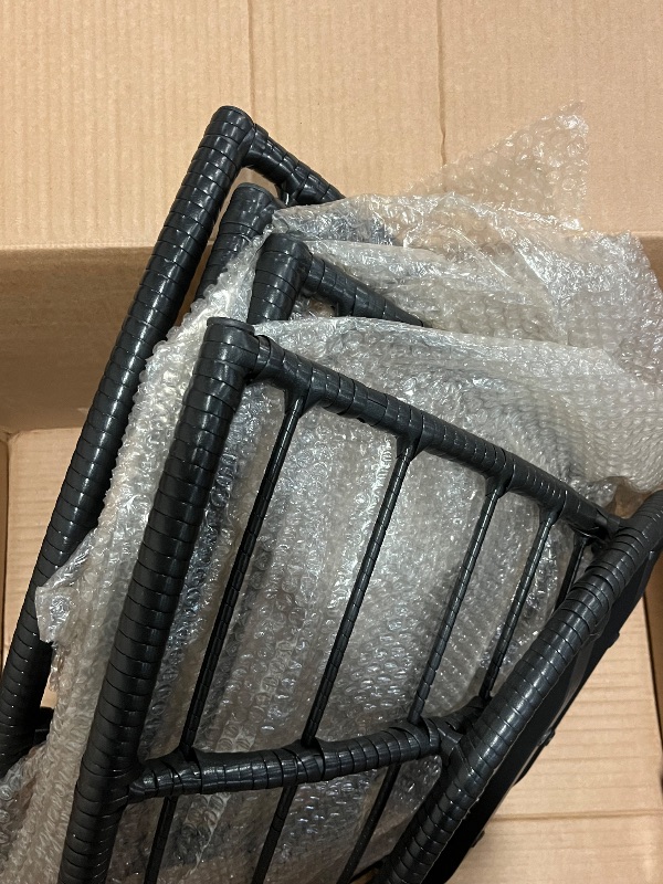 Photo 1 of KROFEM 46" Giant Oversized Ergonomic Rattan Papasan Chair with Soft Thick Cushion for Adults, Fluid 360° Swivel, Waterproof, Black Frame with Beige Cushion
