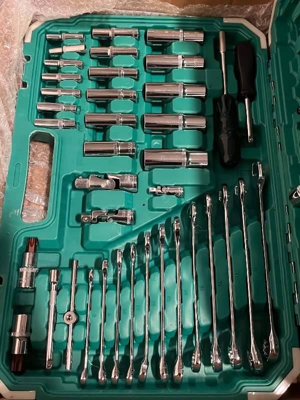 Photo 1 of HJMuam Compatible with Auto Repair Tools 172-piece Set 172PCS Tool Combination Green Box 72 Teeth