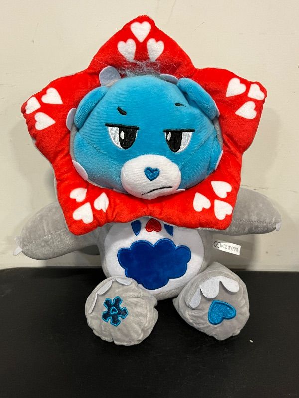 Photo 1 of Netflix- CareBear X StrangerThings- Grumpy Bear as Demogorgon, 12inch Plush- Grey
