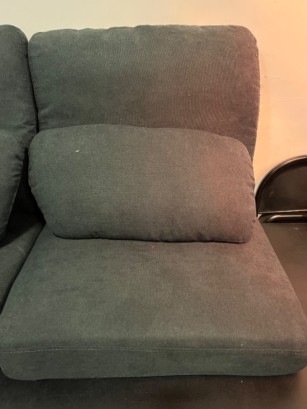 Photo 1 of Couch Cushion Replacements (Grey/Green)
Bottom(2): 22"X 22"
Back(2): 20"X17"
Small Cushion(2): 10"X21"