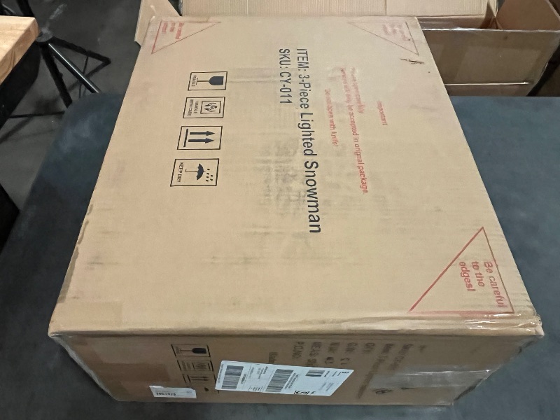 Photo 1 of 3 - Piece LED Collapsible Snowman Family ,Ice Shimmer