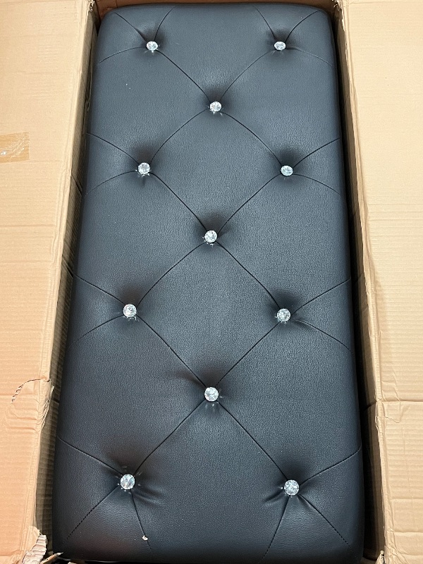 Photo 1 of Kings Brand Furniture Storage Bench, Black
