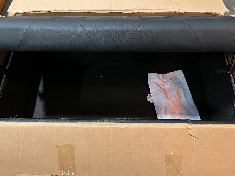 Photo 1 of Kings Brand Furniture Storage Bench, Black
