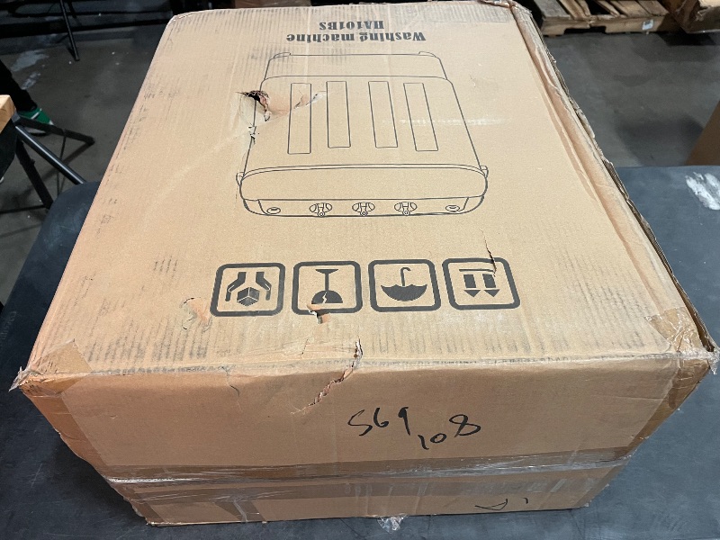 Photo 1 of Erivess Portable Twin Tub 18lbs Washing Machine with Drying Rack and 10 Hangers, 11lbs Washer Mini Compact Laundry Machine with 7lbs Spinner, Semi-automatic Washer Combo for Dorms, Apartment
