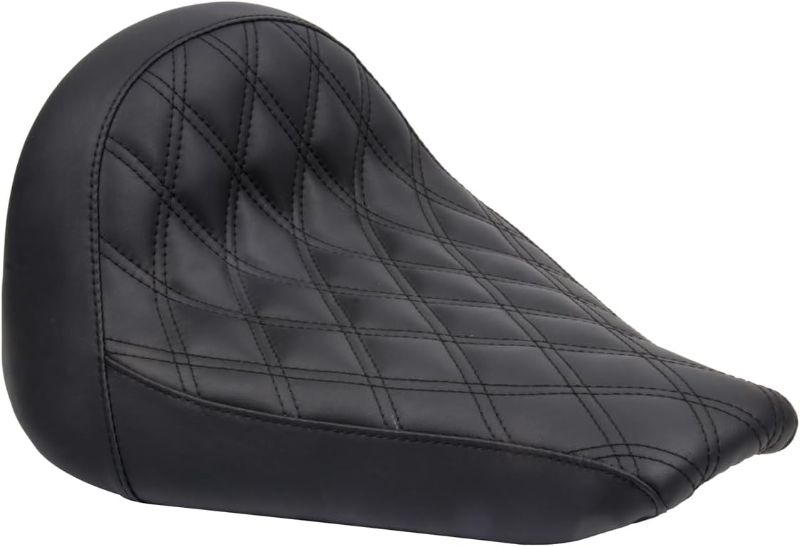 Photo 1 of Hoprousa Motorcycle GP Solo Seat Compatible with '18-later Street Bob Slim Low Rider Fat Bob Sports Glide Custom Switchback Black Stitching Cruiser Driver Seat
