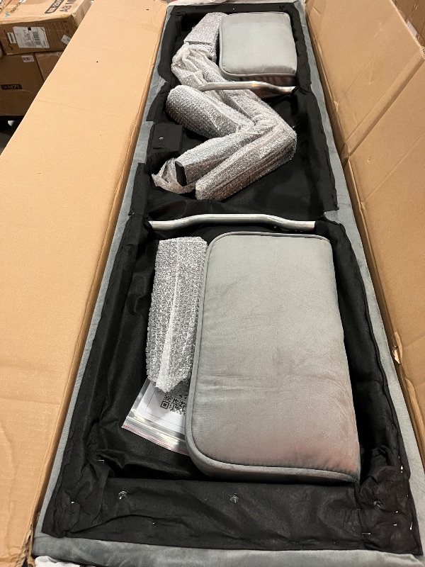 Photo 1 of Best Choice Products Linen Modern Folding Futon, Reclining Sofa Bed for Apartment, Dorm w/Removable Armrests, 2 Cupholders - Gray
