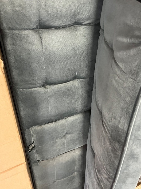 Photo 1 of Best Choice Products Linen Modern Folding Futon, Reclining Sofa Bed for Apartment, Dorm w/Removable Armrests, 2 Cupholders - Gray
