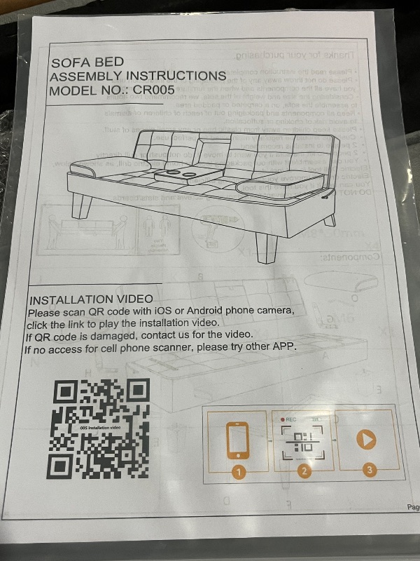 Photo 1 of Best Choice Products Linen Modern Folding Futon, Reclining Sofa Bed for Apartment, Dorm w/Removable Armrests, 2 Cupholders - Gray
