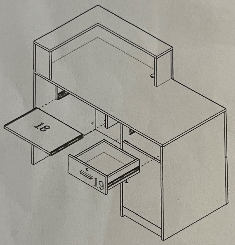 Photo 1 of L Shaped Reception Desk with a Locking Drawer and Storage Cabinet 