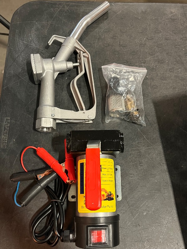 Photo 1 of MAD HORNETS Transfer Pump Kit Portable 12V DC Electric Fuel Transfer Pump w/Nozzle Diesel Transfer Pump Kit