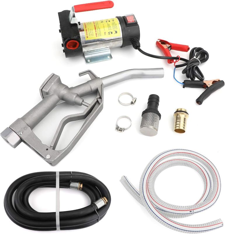 Photo 1 of MAD HORNETS Transfer Pump Kit Portable 12V DC Electric Fuel Transfer Pump w/Nozzle Diesel Transfer Pump Kit