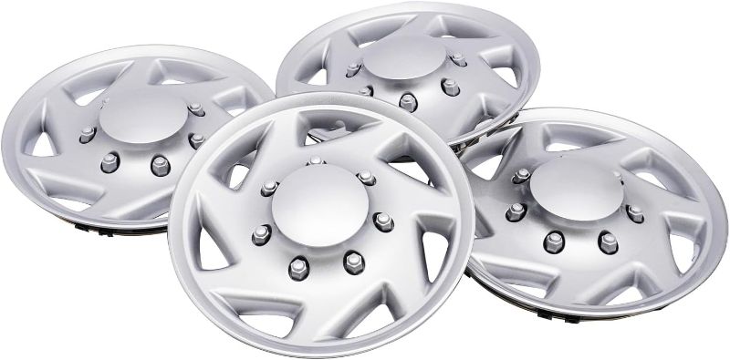 Photo 1 of 4PCS Hub Caps Van Full Wheel Covers for Ford E250 E350 E450 Econoline 1999-2018 16" Steel Wheel Covers, Hubcaps Wheel Covers Hub Caps Rim Simulators Silver
