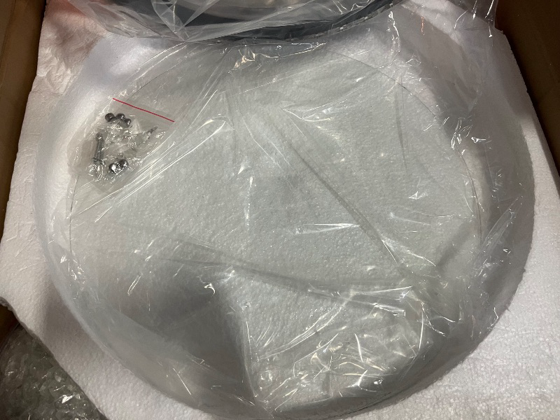 Photo 1 of Finktonglan Crystal LED Flush Mount Ceiling Light, 17.7" Modern Round Crystal Ceiling Light, 48W 6000K Cool White, K9 Crystal & Stainless Steel, Low Profile, Non-Dimmable (No Remote)
