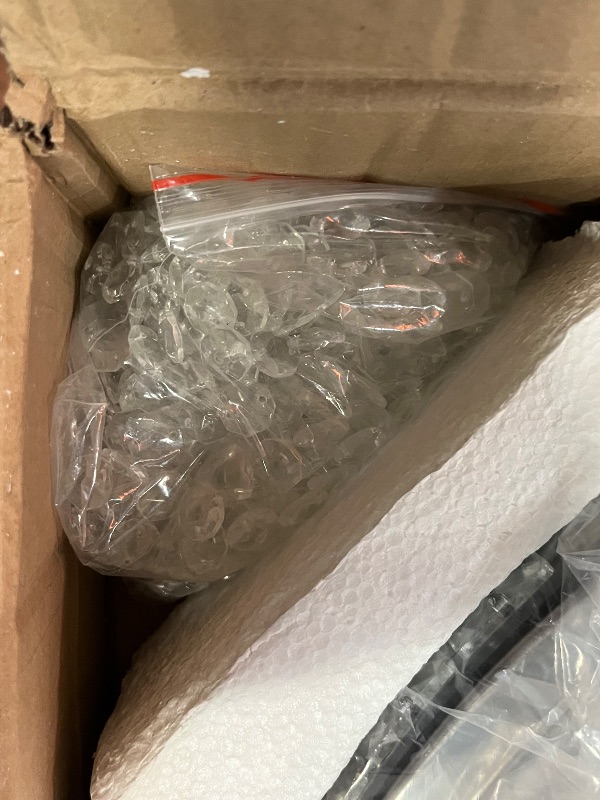 Photo 1 of Finktonglan Crystal LED Flush Mount Ceiling Light, 17.7" Modern Round Crystal Ceiling Light, 48W 6000K Cool White, K9 Crystal & Stainless Steel, Low Profile, Non-Dimmable (No Remote)
