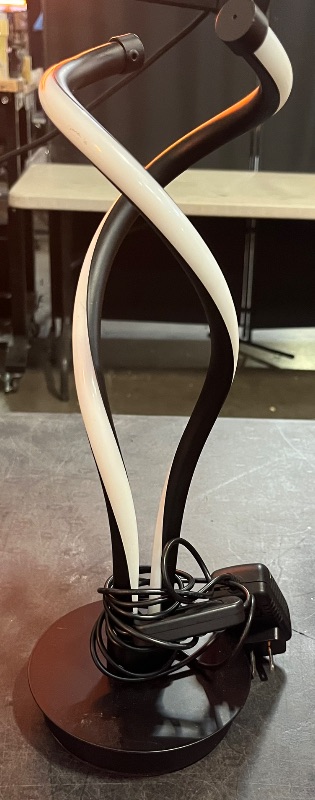 Photo 1 of OUKANING 19.2inch Tall LED Spiral Table Lamp, Dimmable Bedside Lamp, Desktop Light Nightstand Lamp for Home Decor Surprise Living Room Bedroom Office, 10W Lamps