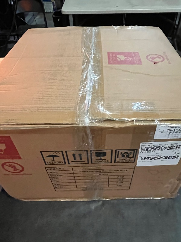 Photo 1 of Portable Shampoo Bowl with Electric Pump (Pack of 1) | Adjustable Basin Height, Dual-Bucket Design with Drain Hoses | Home & Barber Use |
