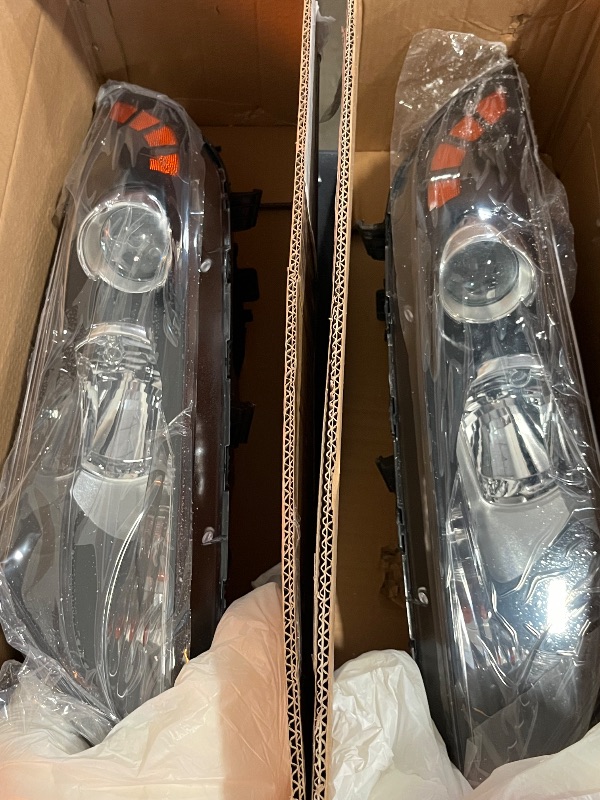 Photo 1 of Front Halogen Headlight Assembly Compatible Left+Right Side Driver & Passenger Head Lights Direct Replacement Headlamps Perfect Match Car Assy Set for 2011 2012 2013 Kia Optima
