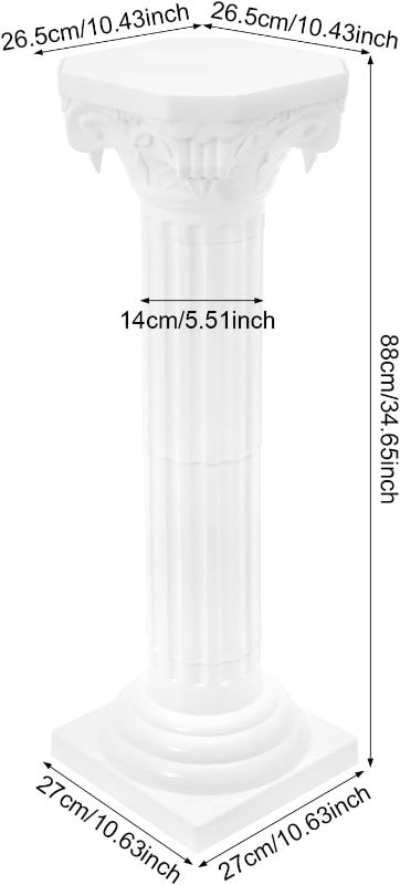 Photo 1 of 2/4PCS Wedding Roman Column Set, Plastic Event Decoration Roman Columns, Elegant Wedding Landscape Roman Columns, for Wedding Party Event Decoration (2PCS)
