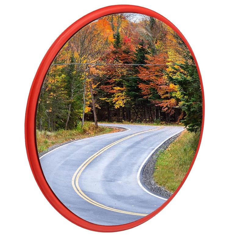 Photo 1 of 24" Safety Convex Mirror for Blind Spots – Traffic Mirror for Indoor/Outdoor Use, Corner Mirrors for Parking, Security, Business, Garage, Warehouse, and Office
