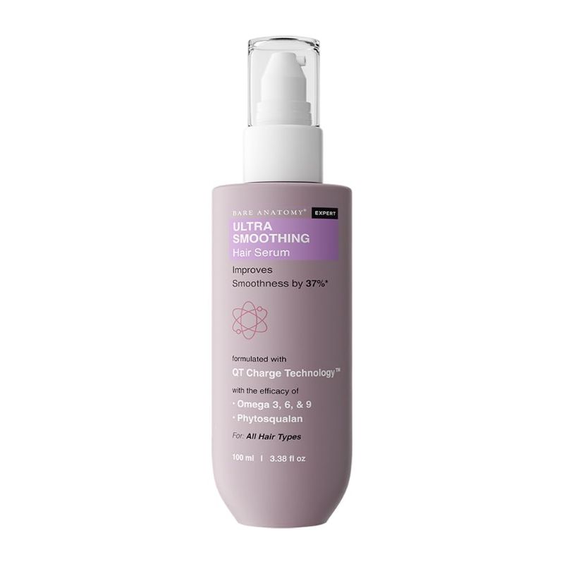 Photo 1 of Ultra Smoothing Hair Serum For Dry & Frizzy Hair | Restores Smoothness & Texture | Powered By Carbohydrate Complex & Niacinamide | For Women & Men | SLS & Paraben Free | Vegan | 100ml