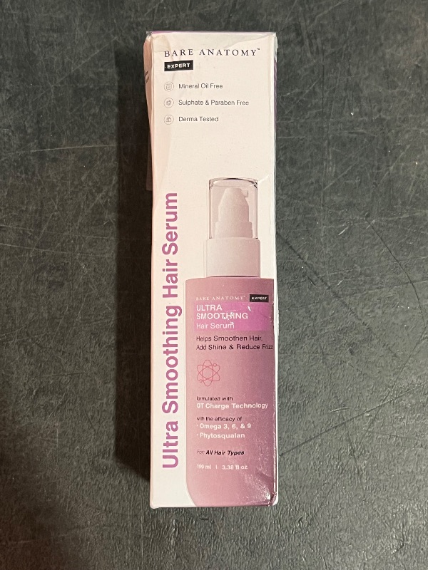 Photo 1 of Ultra Smoothing Hair Serum For Dry & Frizzy Hair | Restores Smoothness & Texture | Powered By Carbohydrate Complex & Niacinamide | For Women & Men | SLS & Paraben Free | Vegan | 100ml
