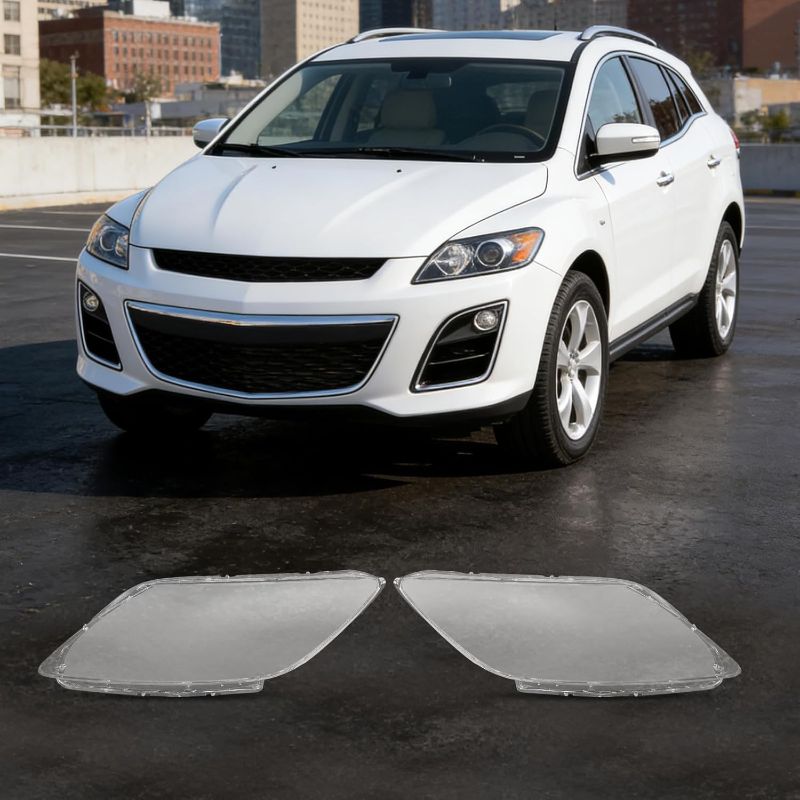 Photo 1 of Clear Headlight Lens Cover Left+Right Side Replacement for Mazda CX-7 2007 2008 2009 2010 2011 2012
