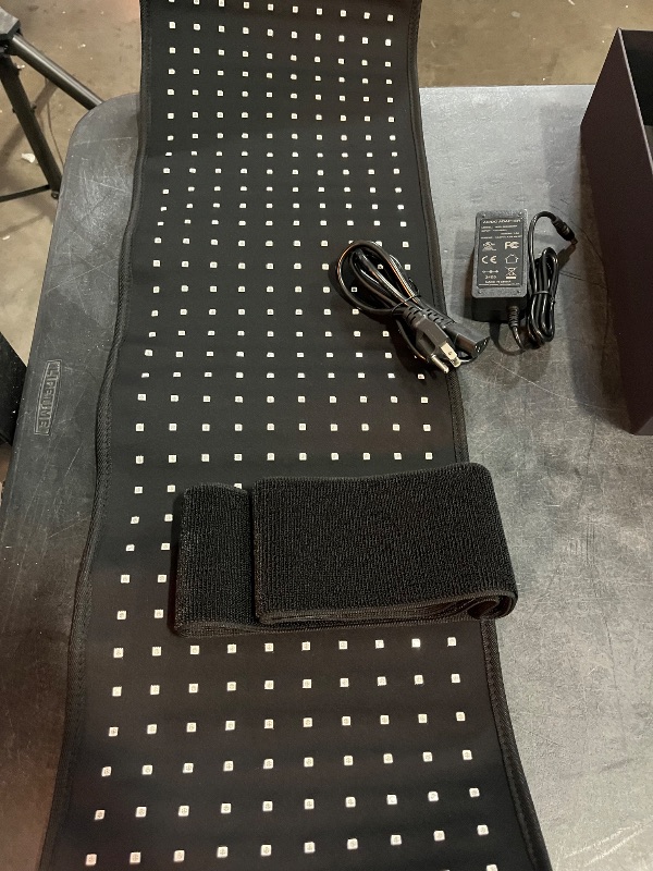 Photo 1 of 35.03"x11.02" Led Red Infrared Therapy Mat, 175W Near Infrared Light Therapy Devices w/3 Adjustable Brightness and 20-Minute Timer Function with Two Adhesive Tapes for Whole Full Body Pain Relief
