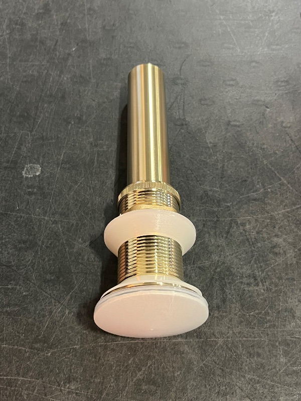 Photo 1 of KOKOSIRI Pop Up Sink Drain with Strainer Basket, Brushed Gold Bathroom Sink Drain with Detachable Hair Catcher Anti Clogging for Vanity Vessel Sink Without Overflow, C1002BG