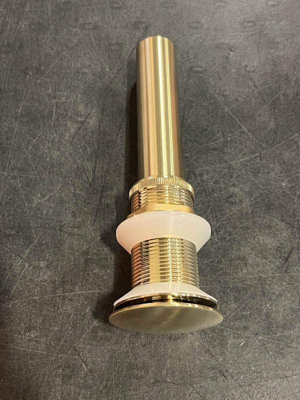 Photo 1 of KOKOSIRI Pop Up Sink Drain with Strainer Basket, Brushed Gold Bathroom Sink Drain with Detachable Hair Catcher Anti Clogging for Vanity Vessel Sink Without Overflow, C1002BG