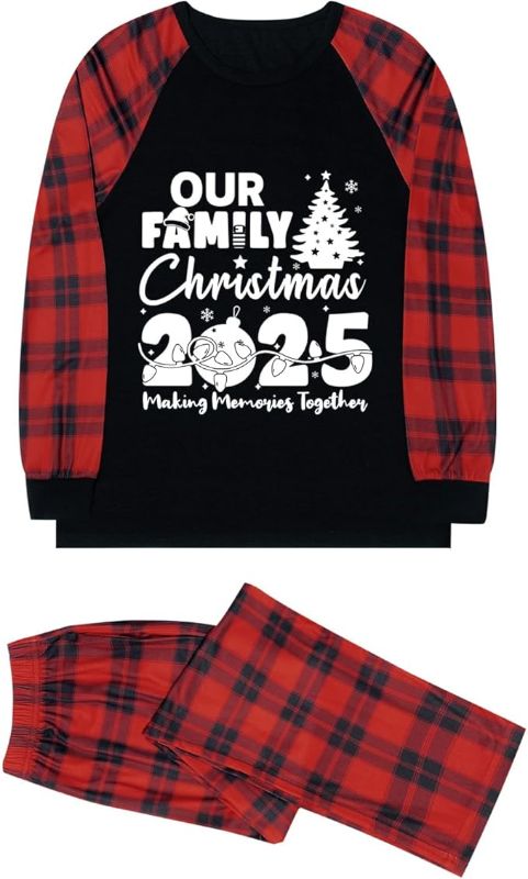 View 1 of (XXL) Matching Christmas for Family 2025 Funny Print Long Sleeve Shirts And Pants ??s Xmas 2 Piece wear (Womens ONLY)