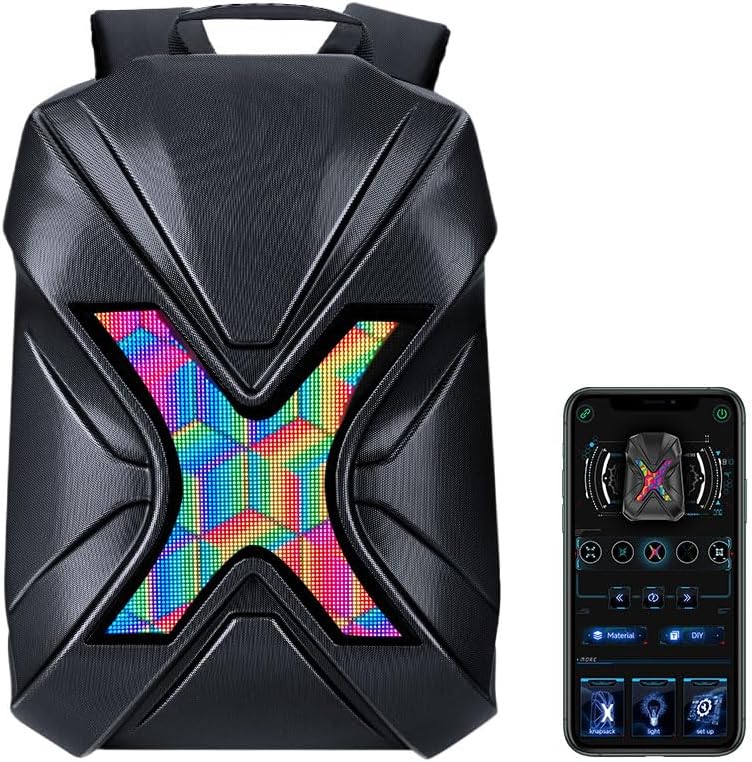 Photo 1 of  X Led Backpack, Motorcycle Riding backpack Hard Shell with LED Screen, 18inch