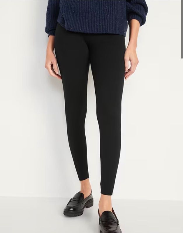 Photo 1 of (L) High-Waisted Jersey Fashion Layering Leggings
