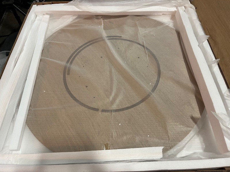 Photo 1 of AVZEAR 31.5" Round Dining Table for 2 People, Small Kitchen Dinner Table with Fluted Wood Base, Farmhouse Circle Dining Tables for Home, Kitchen, Dining Room, Living Room (Nature)
