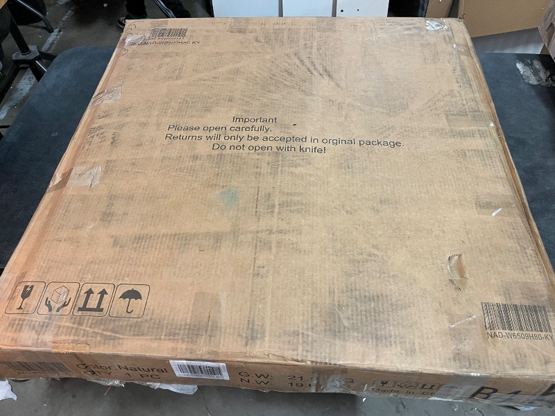 Photo 1 of AVZEAR 31.5" Round Dining Table for 2 People, Small Kitchen Dinner Table with Fluted Wood Base, Farmhouse Circle Dining Tables for Home, Kitchen, Dining Room, Living Room (Nature)
